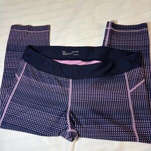 Under Armour Navy and Pink Dot-Pattern Performance Leggings